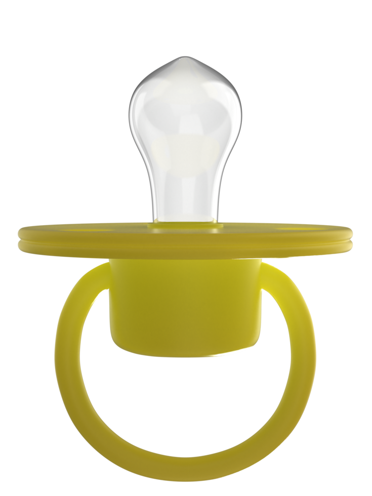 Baby pacifier isolated on background. 3d rendering - illustration png