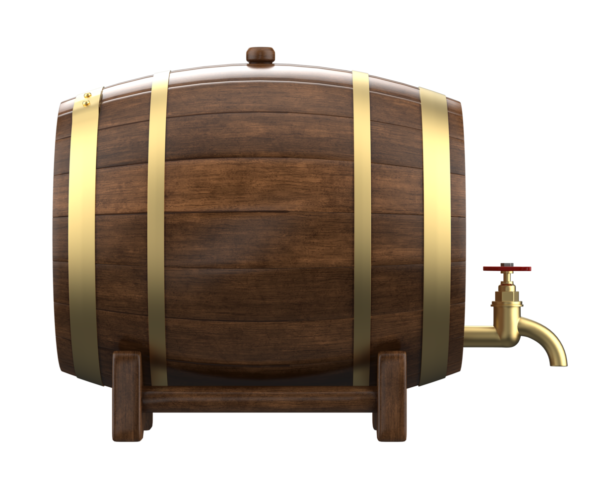 Beer barrel isolated on background. 3d rendering illustration 37278288 PNG