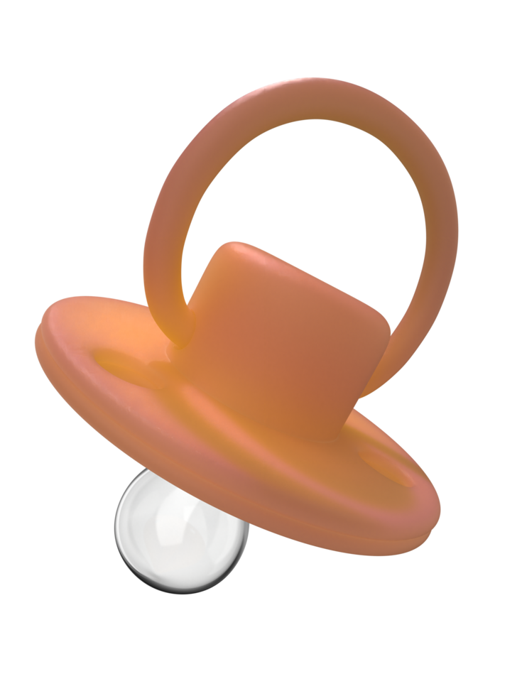 Baby pacifier isolated on background. 3d rendering - illustration png