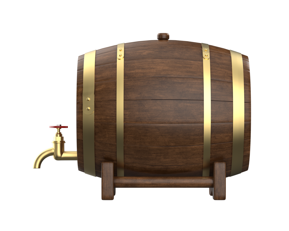 Beer barrel isolated on background. 3d rendering illustration 37278309 PNG