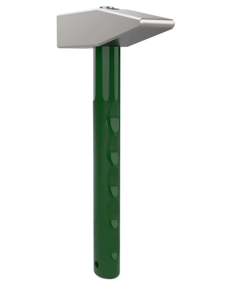Hammer isolated on background. 3d rendering - illustration png