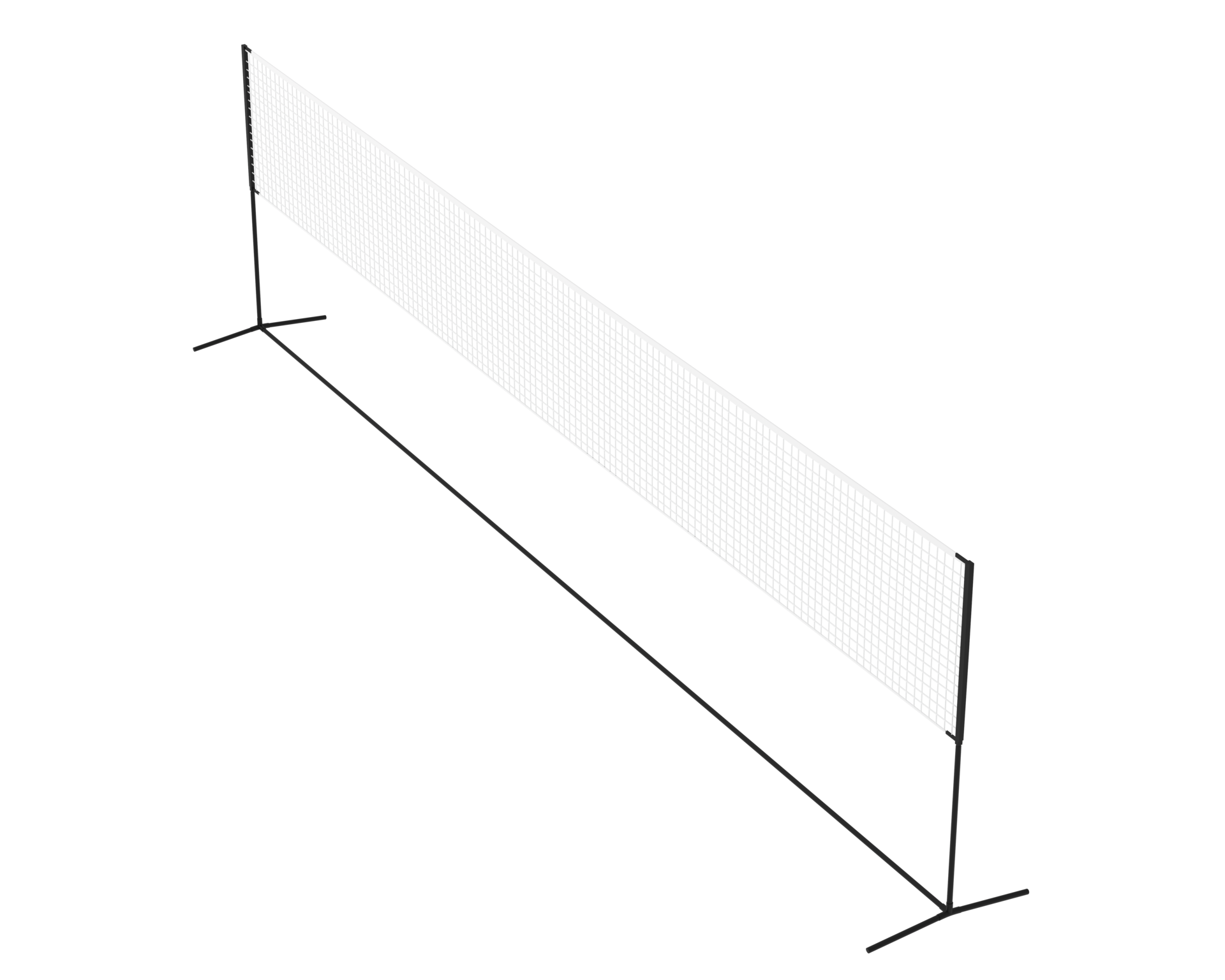 Badminton net isolated on background. 3d rendering illustration