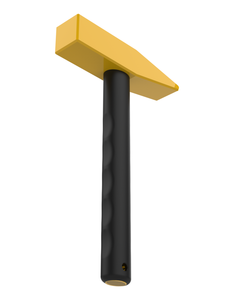 Hammer isolated on background. 3d rendering - illustration png