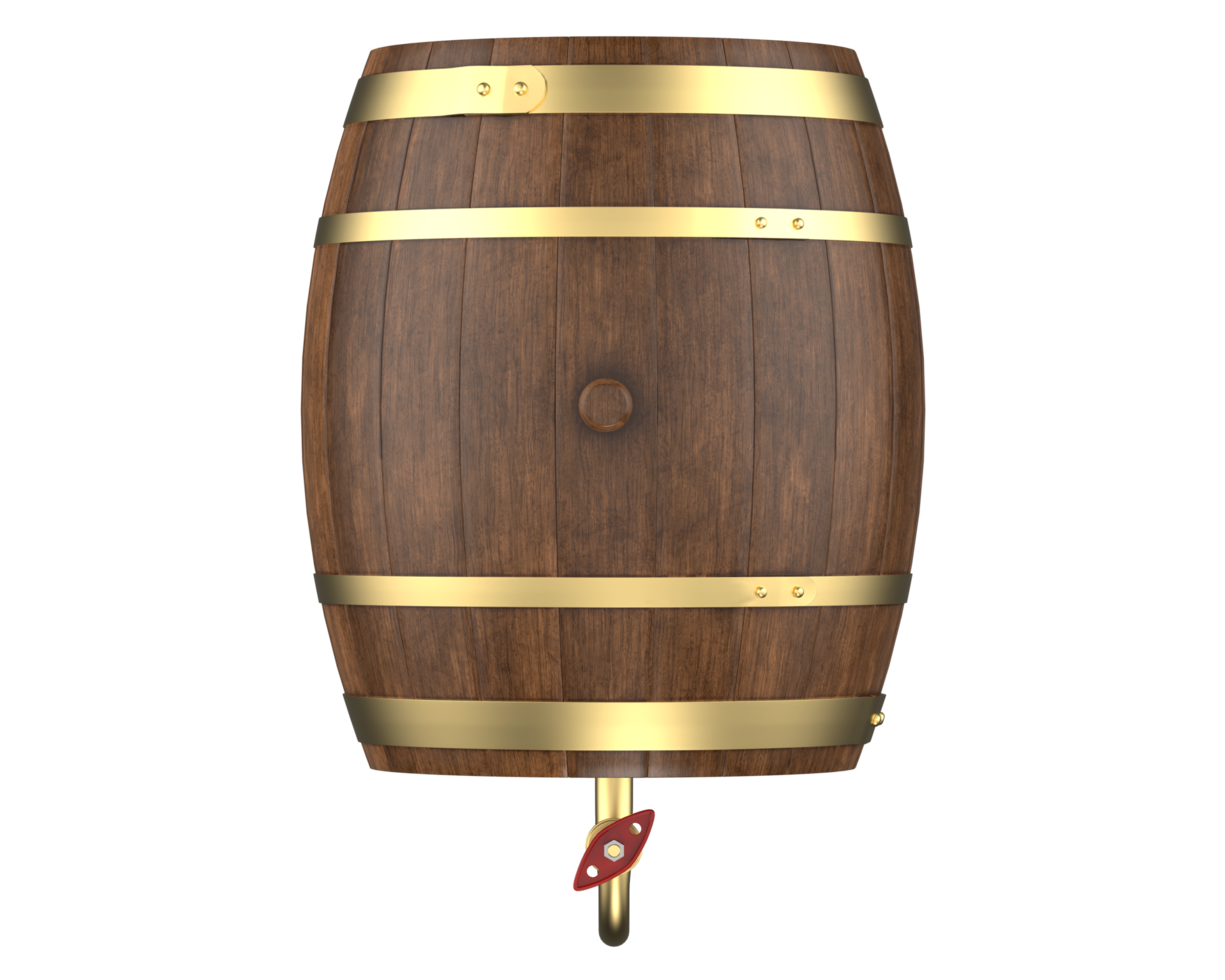 Beer barrel isolated on background. 3d rendering- illustration png