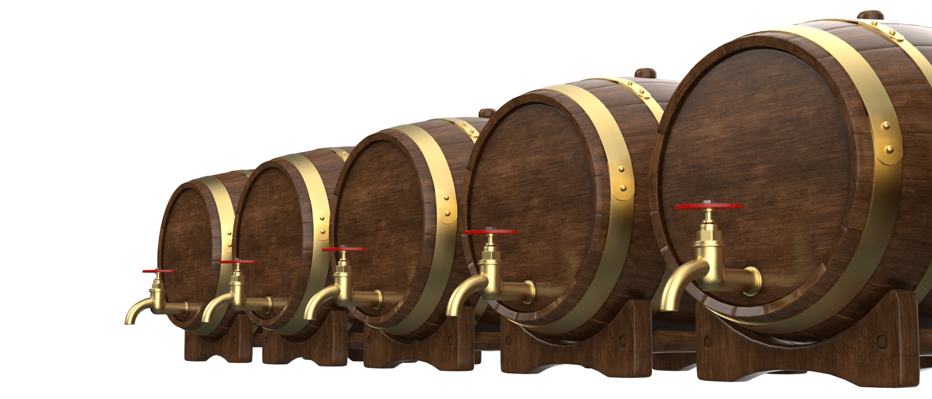 Beer barrel isolated on background. 3d rendering- illustration png