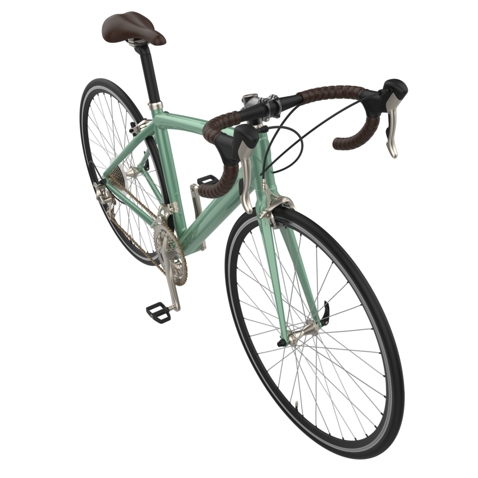 velozes bicicleta isolado em fundo. 3d Renderização - ilustração png