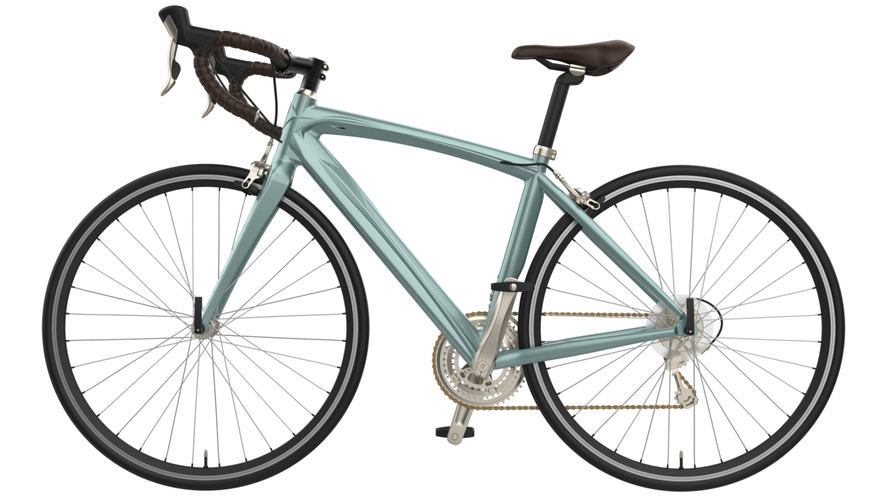 velozes bicicleta isolado em fundo. 3d Renderização - ilustração png