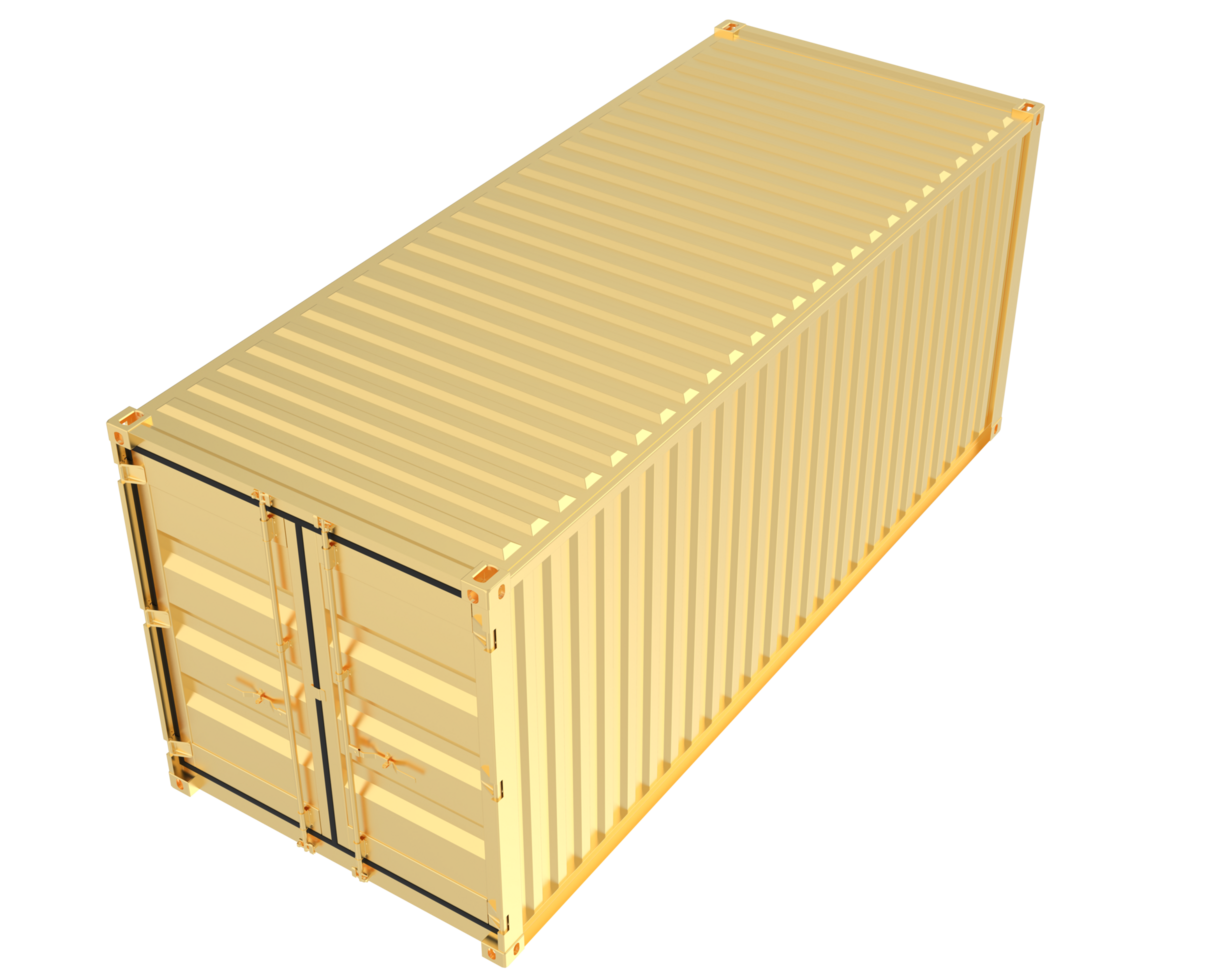 Container isolated on background. 3d rendering - illustration png