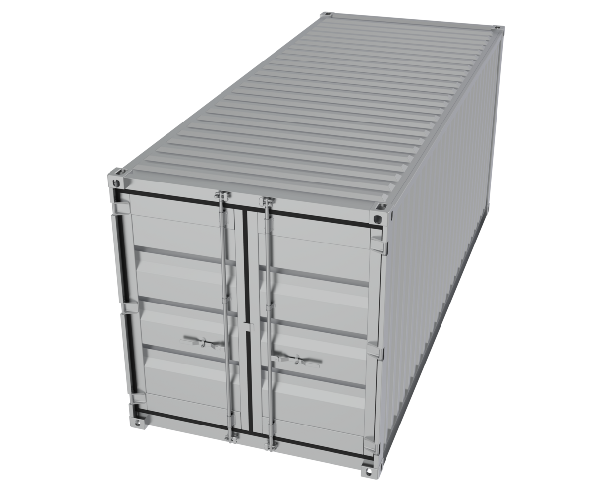 Container isolated on background. 3d rendering - illustration png