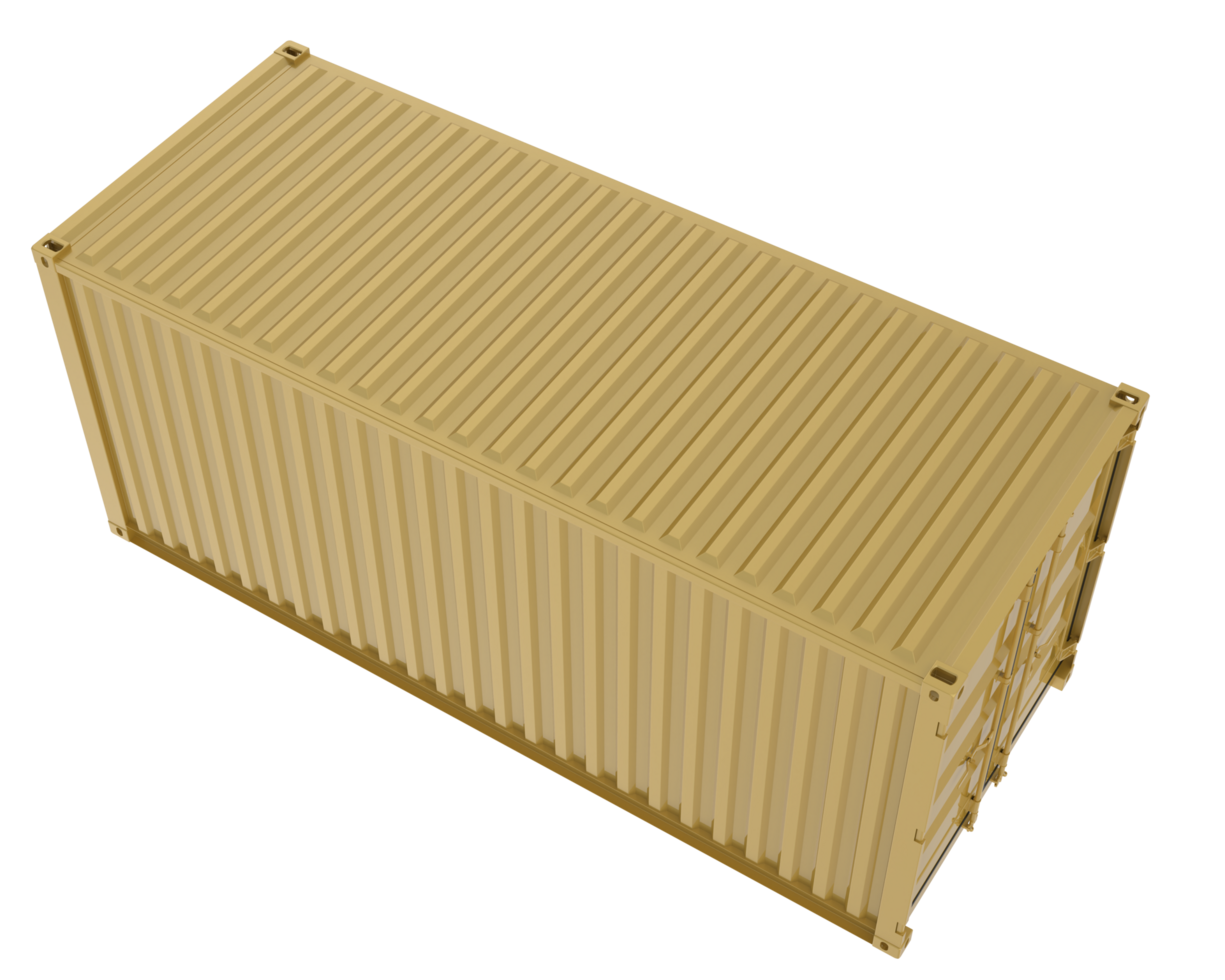 Container isolated on background. 3d rendering - illustration png