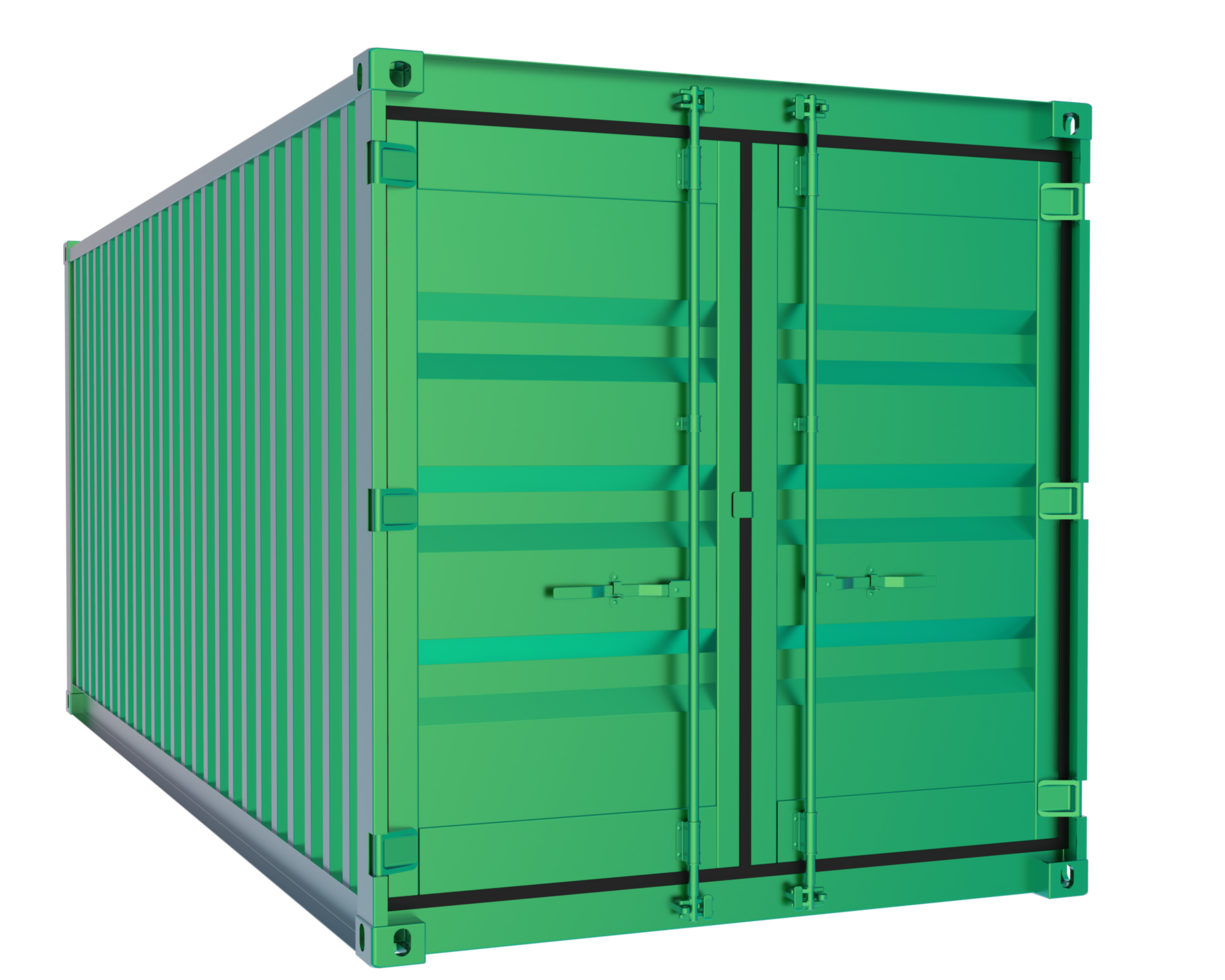 Container isolated on background. 3d rendering - illustration png