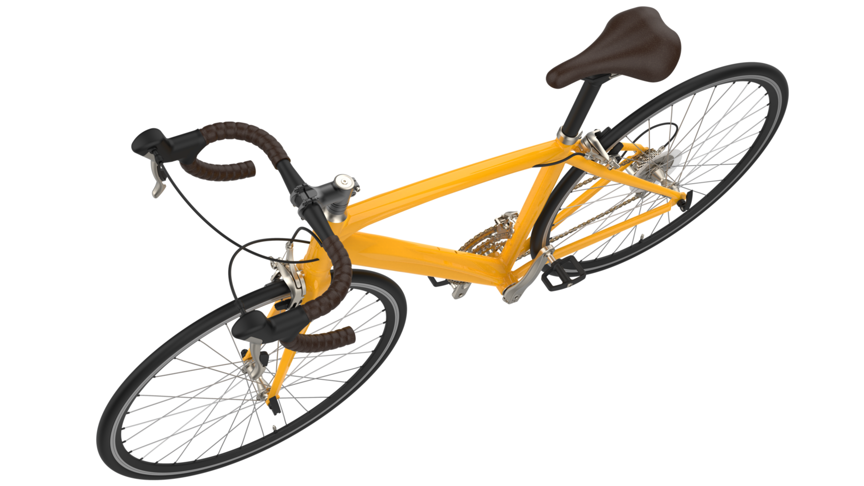 velozes bicicleta isolado em fundo. 3d Renderização - ilustração png