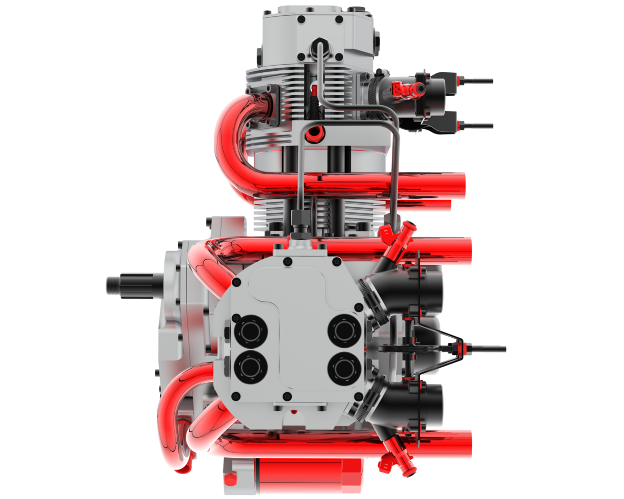 Bike engine isolated on background. 3d rendering - illustration png