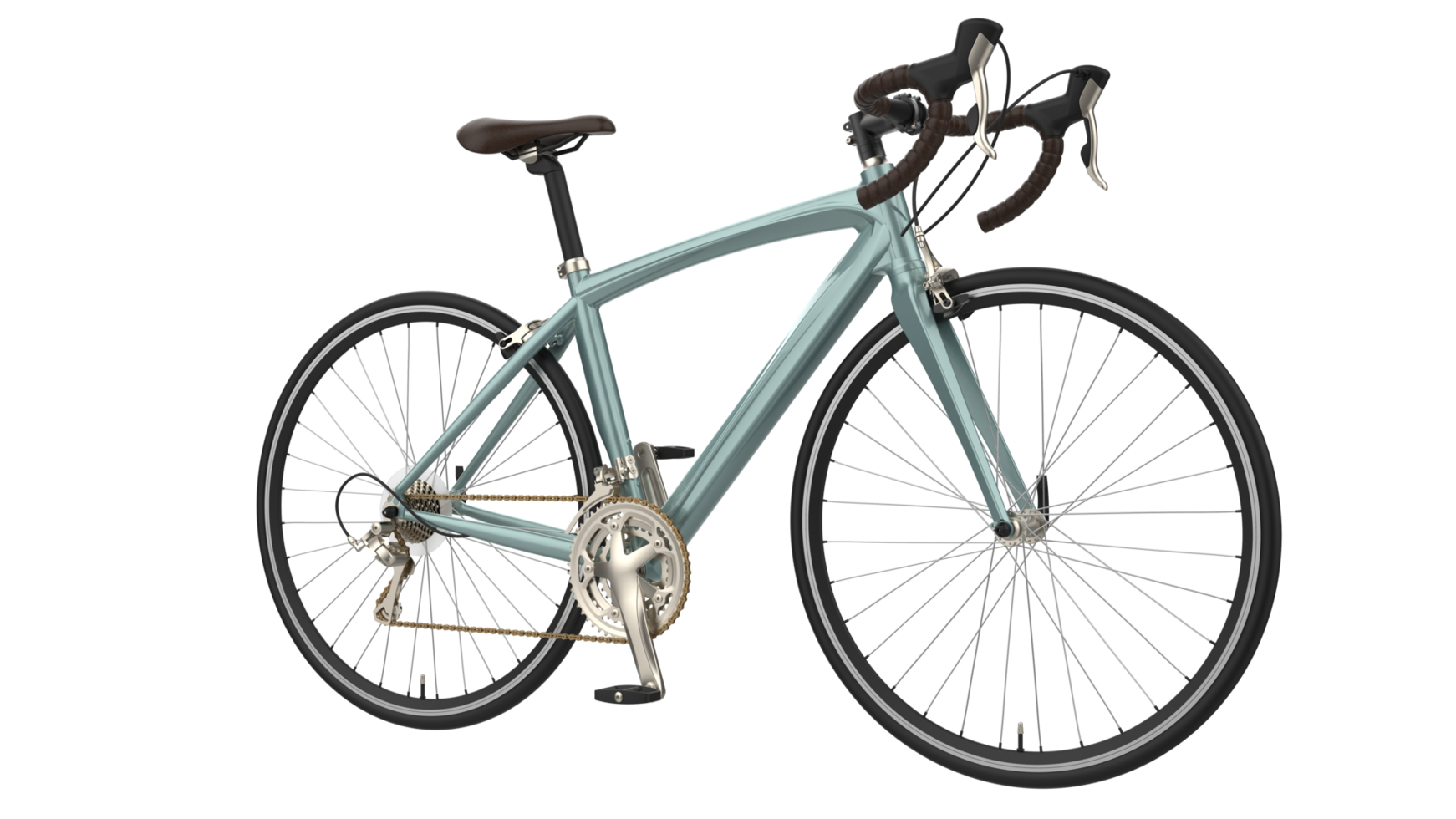 velozes bicicleta isolado em fundo. 3d Renderização - ilustração png