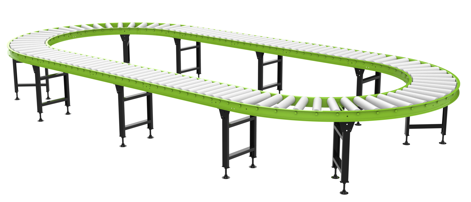 Empty conveyor belt isolated on background. 3d rendering - illustration png