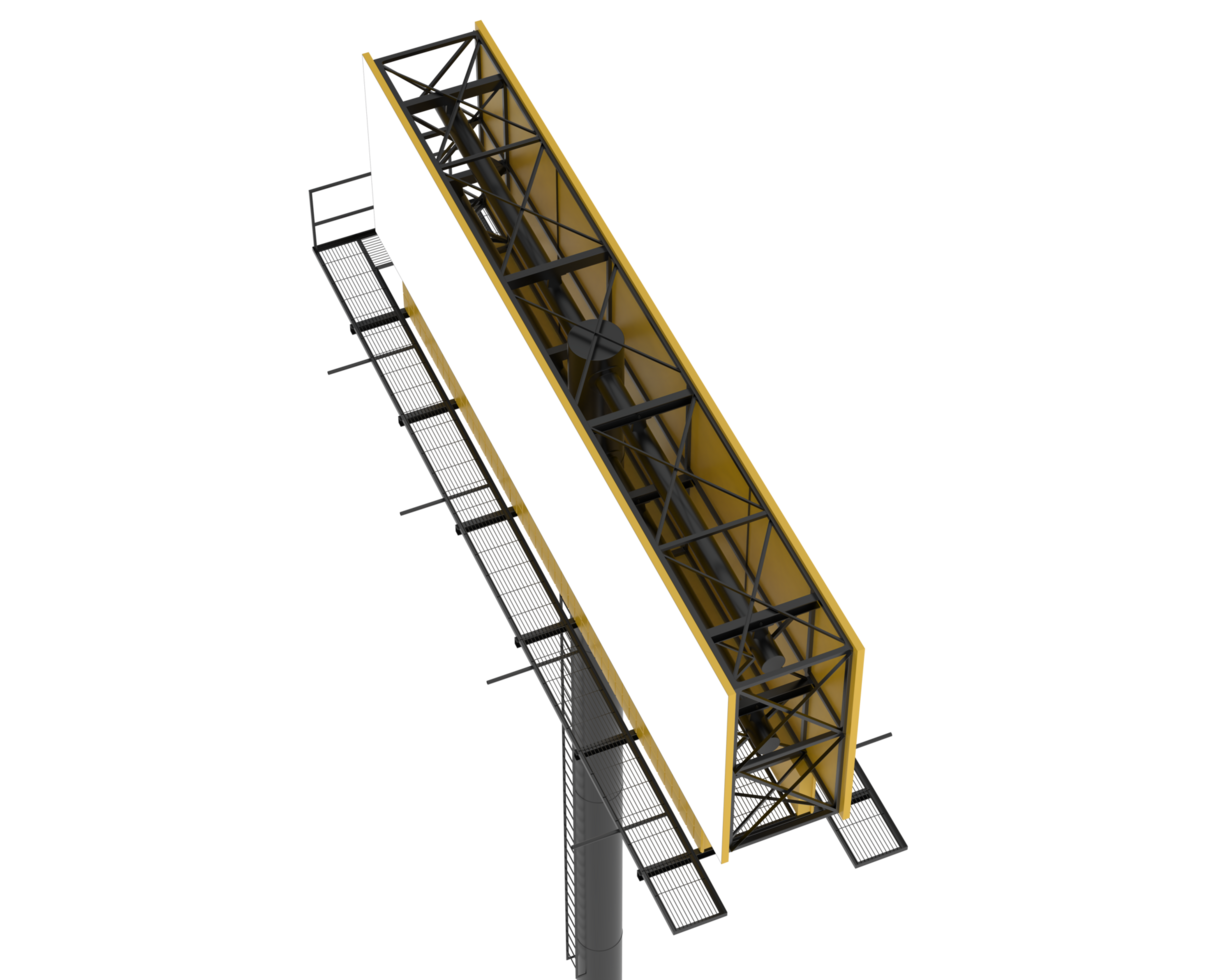 Billboard isolated on background. 3d rendering - illustration png