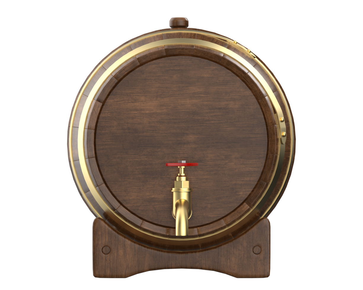 Beer barrel isolated on background. 3d rendering illustration 37278476 PNG