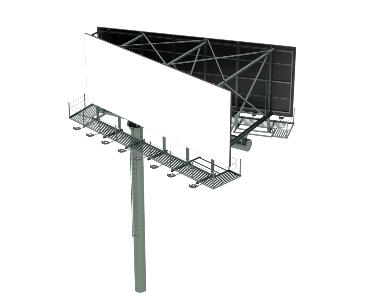 Billboard isolated on background. 3d rendering - illustration png