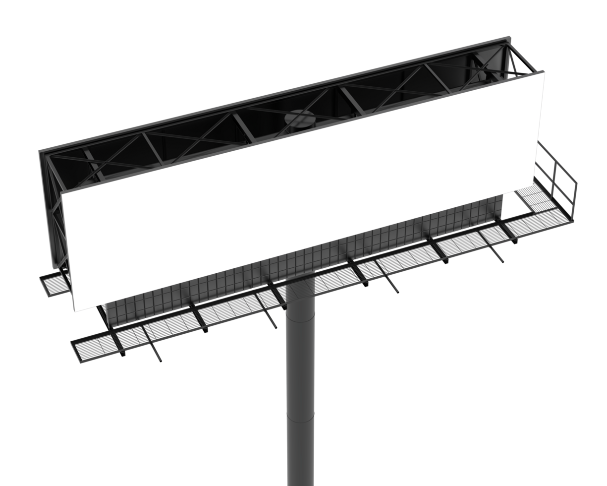Billboard isolated on background. 3d rendering - illustration png