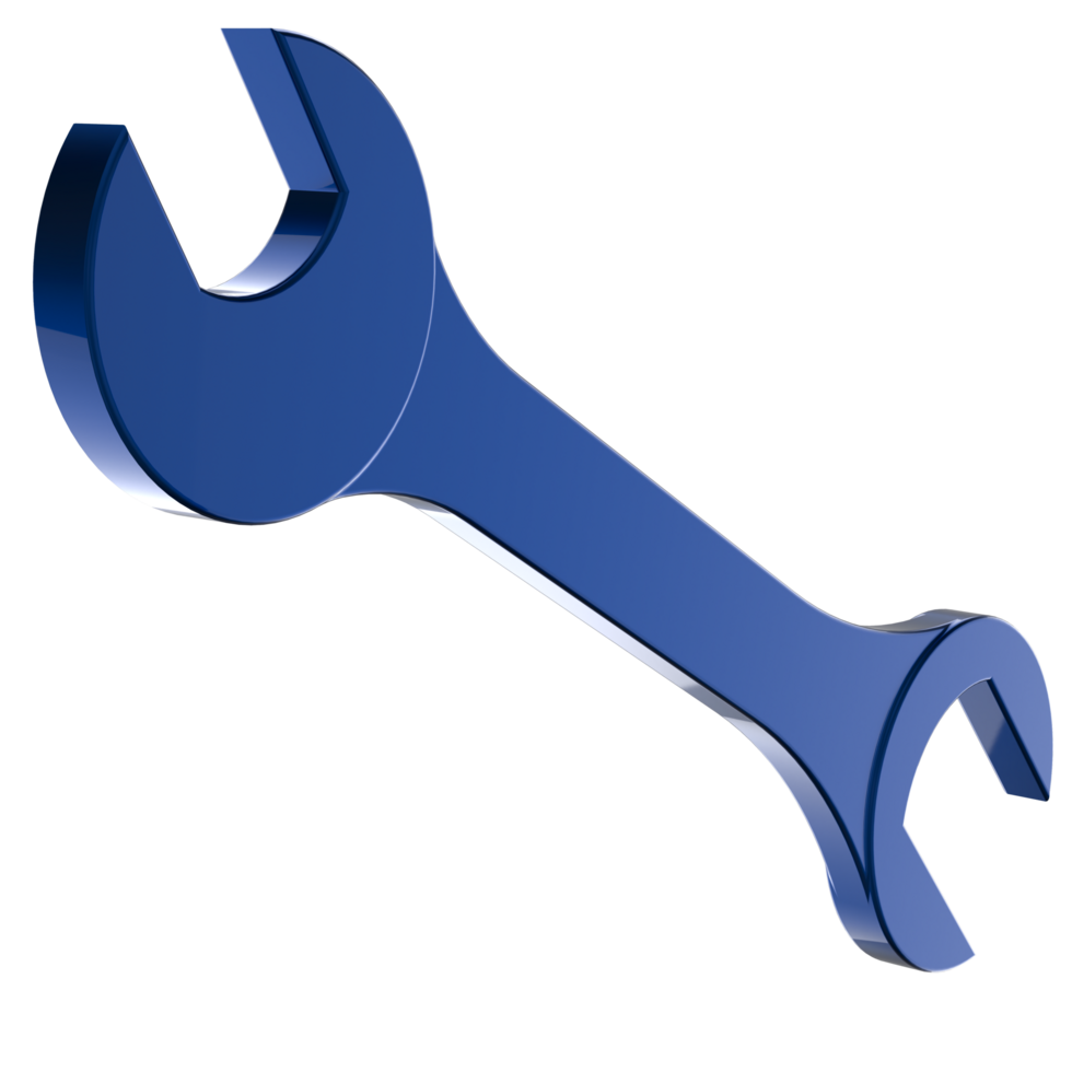 Wrench isolated on background. 3d rendering - illustration png