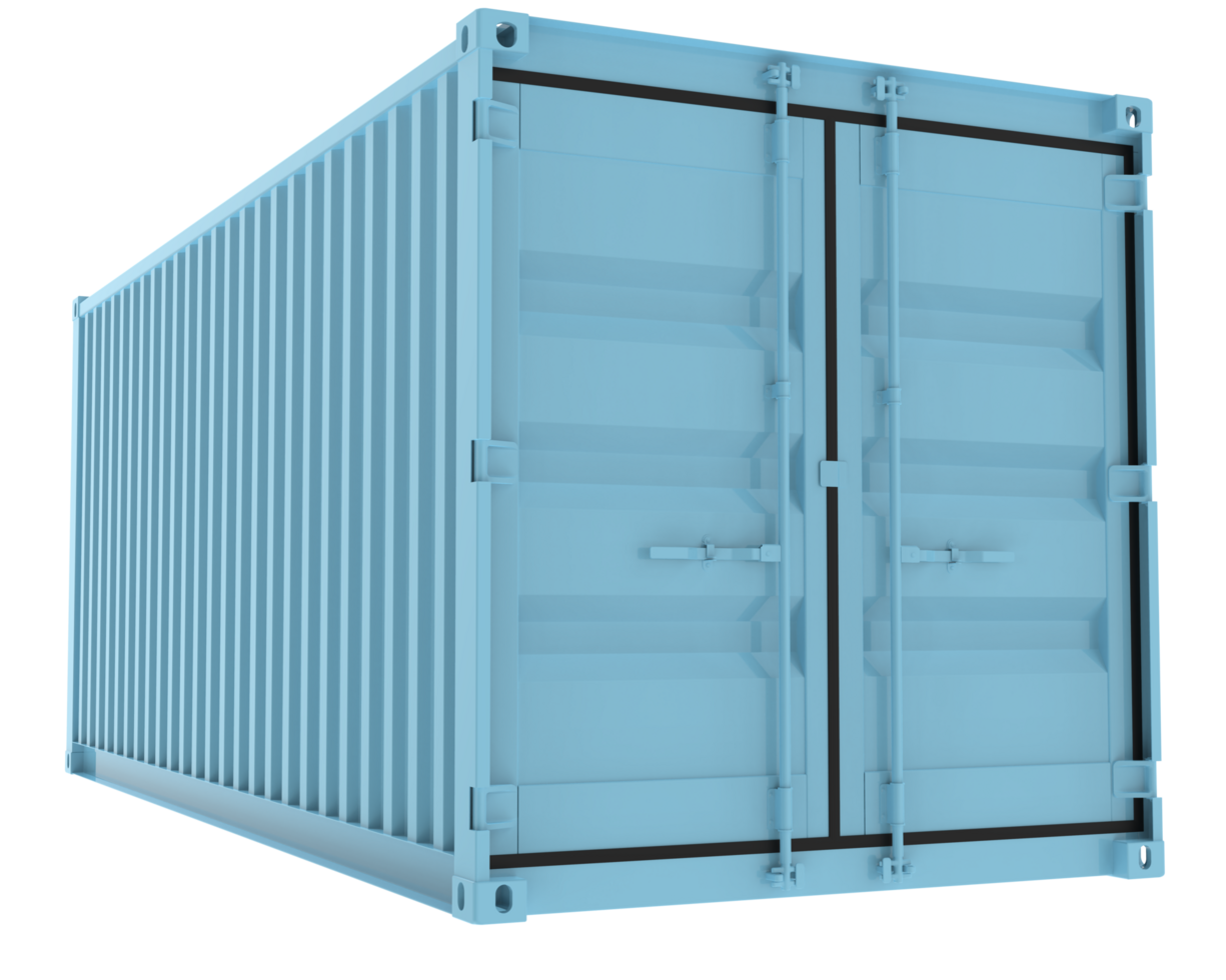 Container isolated on background. 3d rendering - illustration png