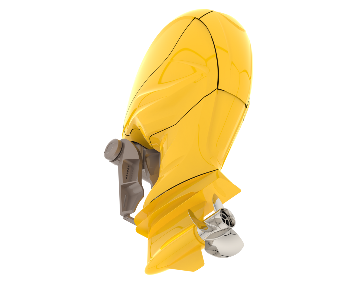 Boat engine isolated on background. 3d rendering - illustration png