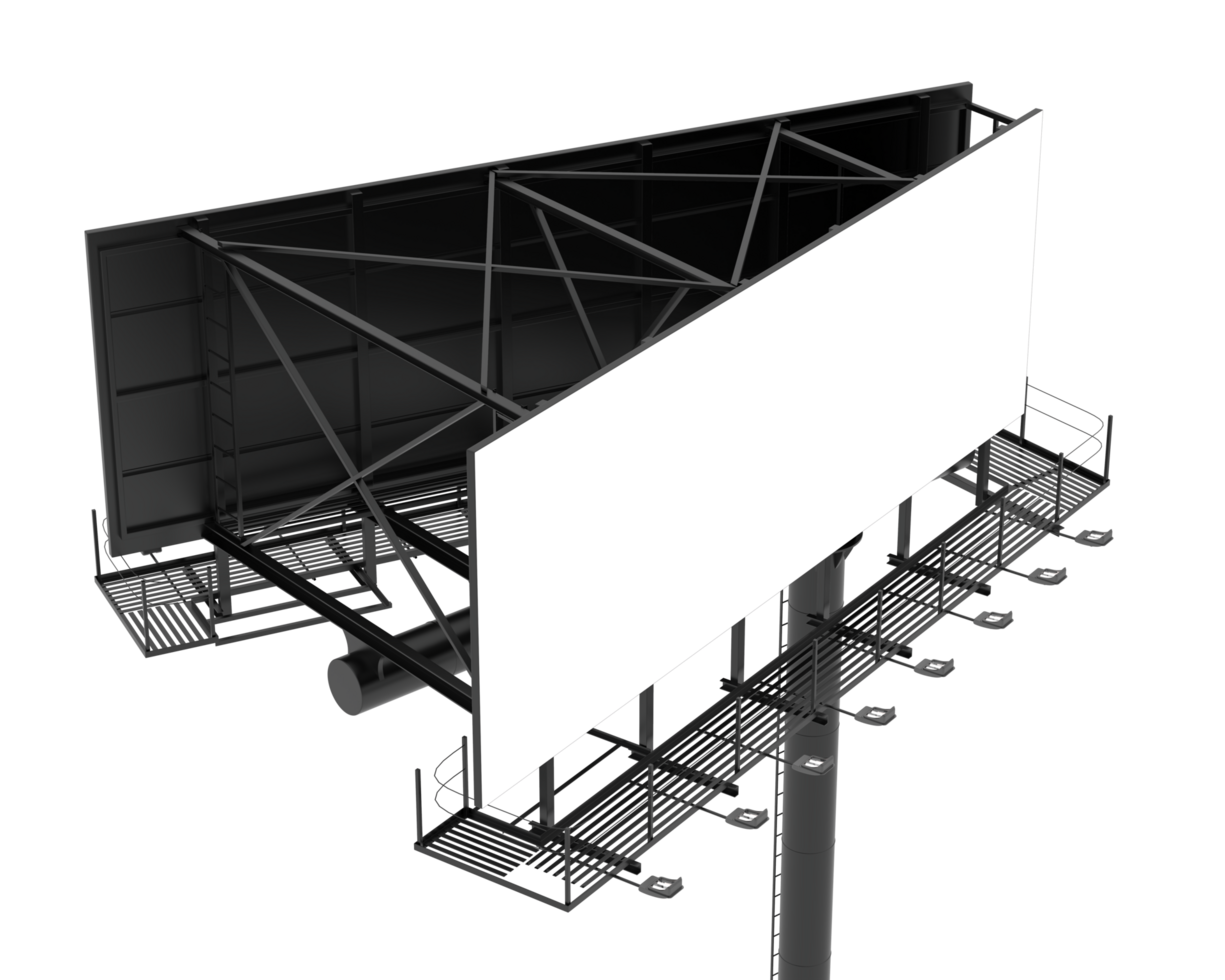 Billboard isolated on background. 3d rendering - illustration png