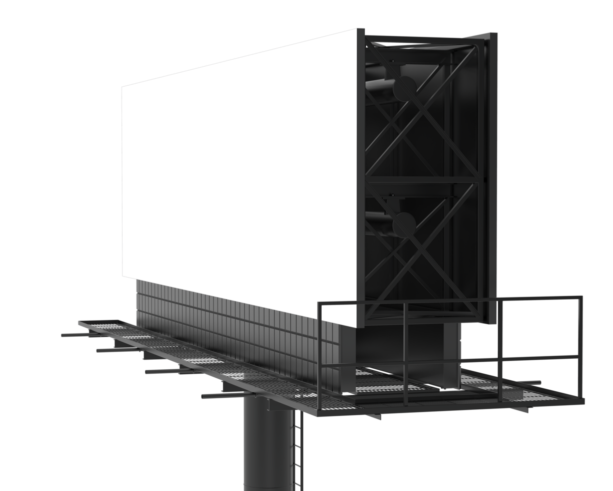 Billboard isolated on background. 3d rendering - illustration png
