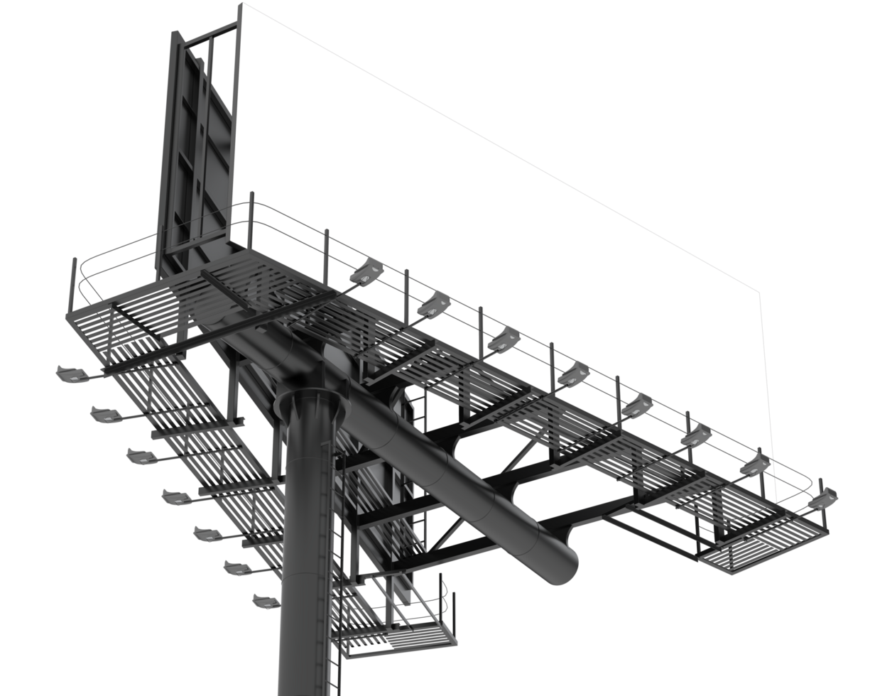 Billboard isolated on background. 3d rendering - illustration png