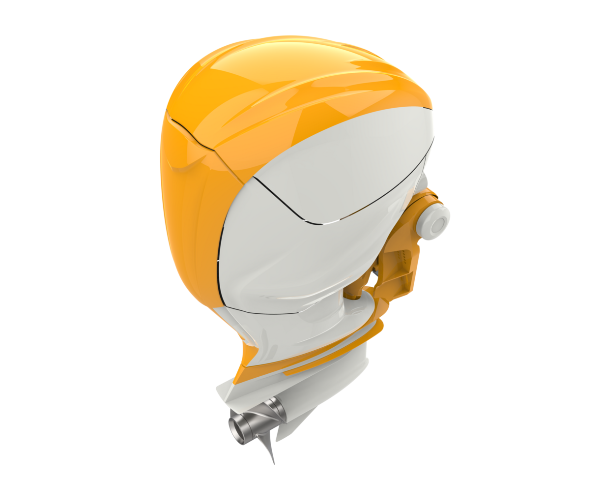 Boat engine isolated on background. 3d rendering - illustration png