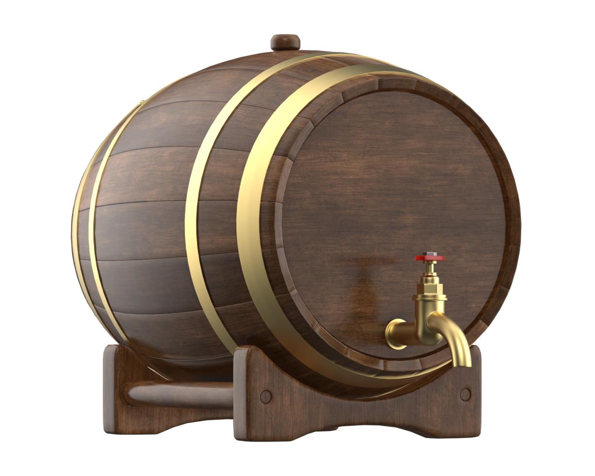 Beer barrel isolated on background. 3d rendering illustration 37278534 PNG
