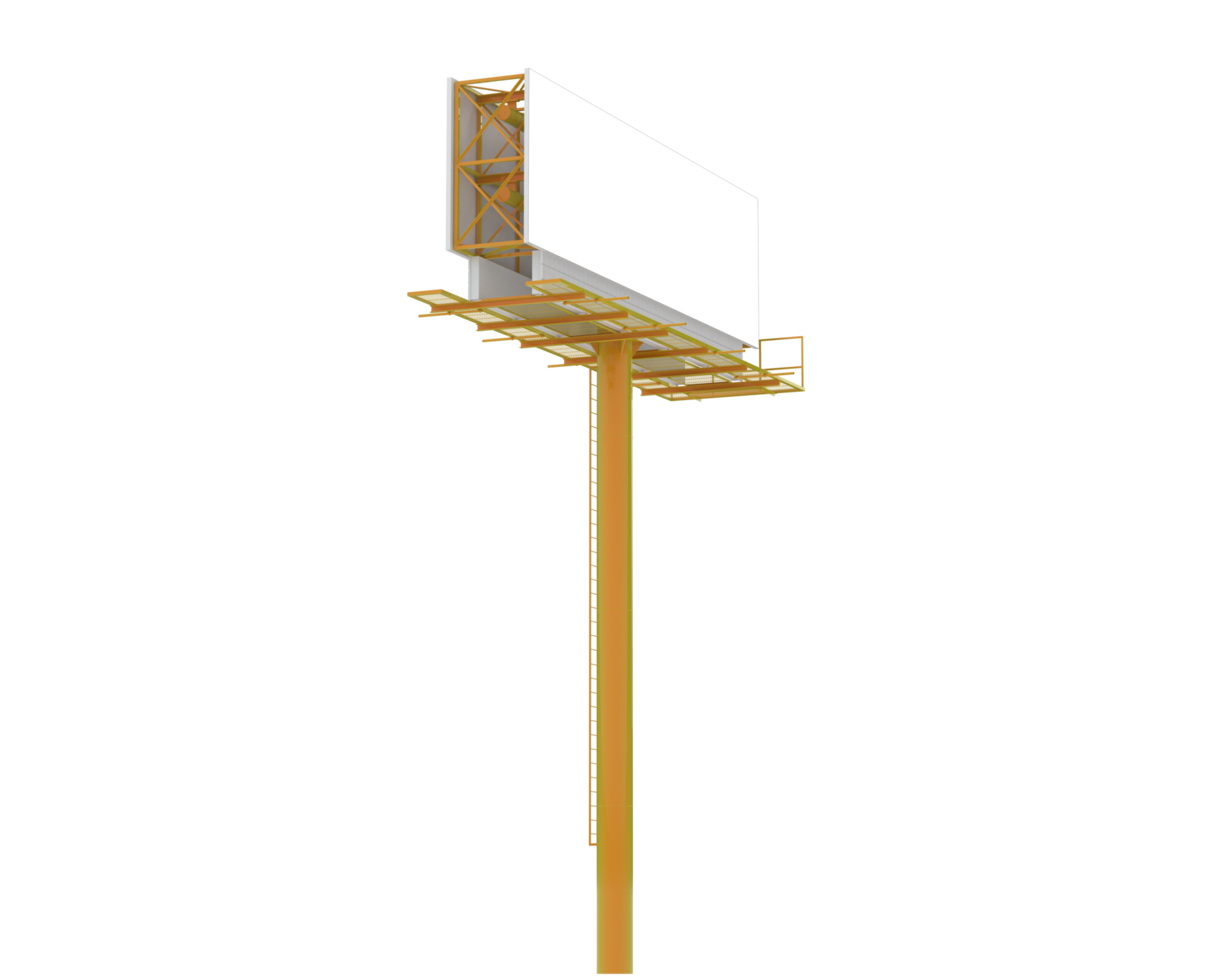 aanplakbord geïsoleerd Aan achtergrond. 3d renderen - illustratie png