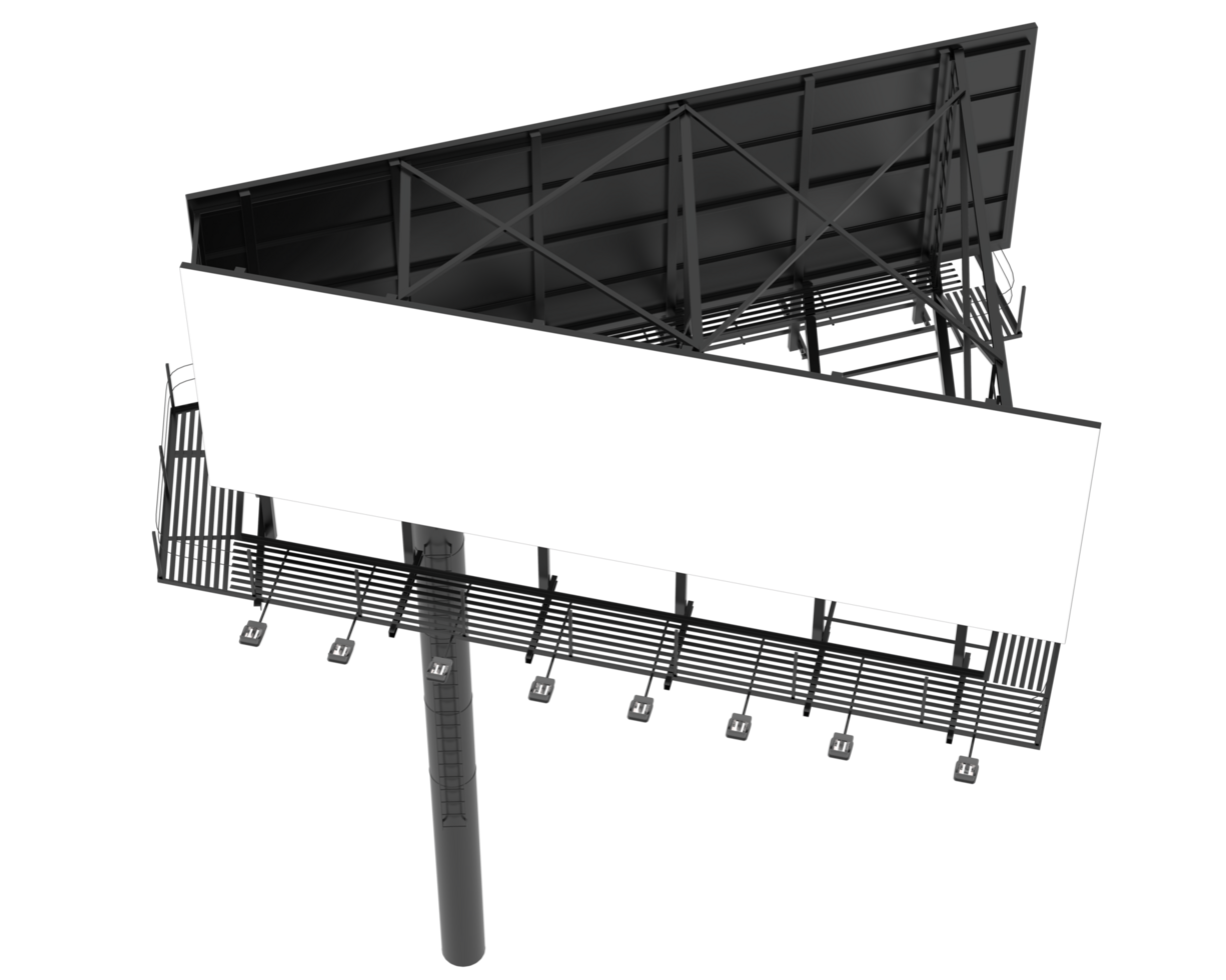Billboard isolated on background. 3d rendering - illustration png