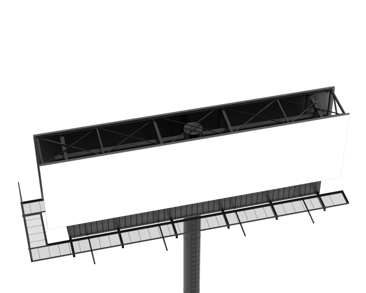 Billboard isolated on background. 3d rendering - illustration png