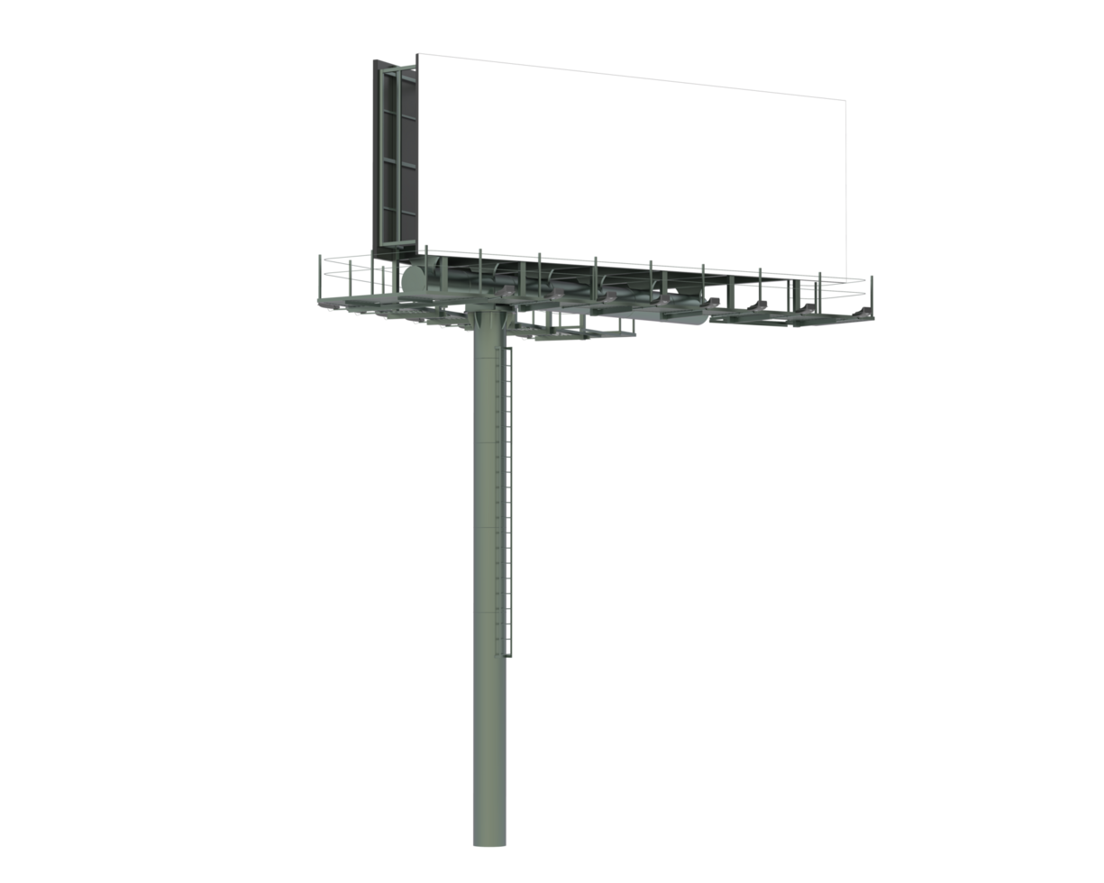 Billboard isolated on background. 3d rendering - illustration png