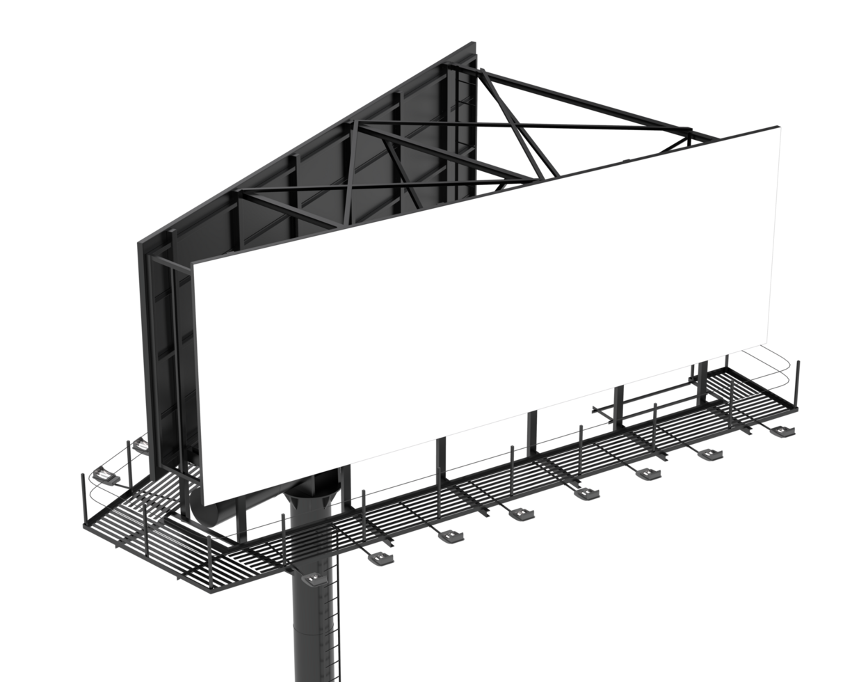 Billboard isolated on background. 3d rendering - illustration png