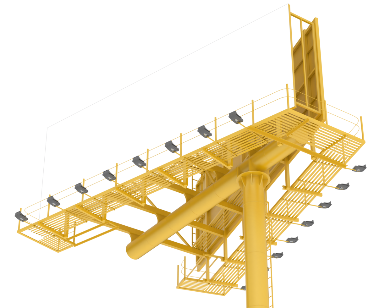 Billboard isolated on background. 3d rendering - illustration png