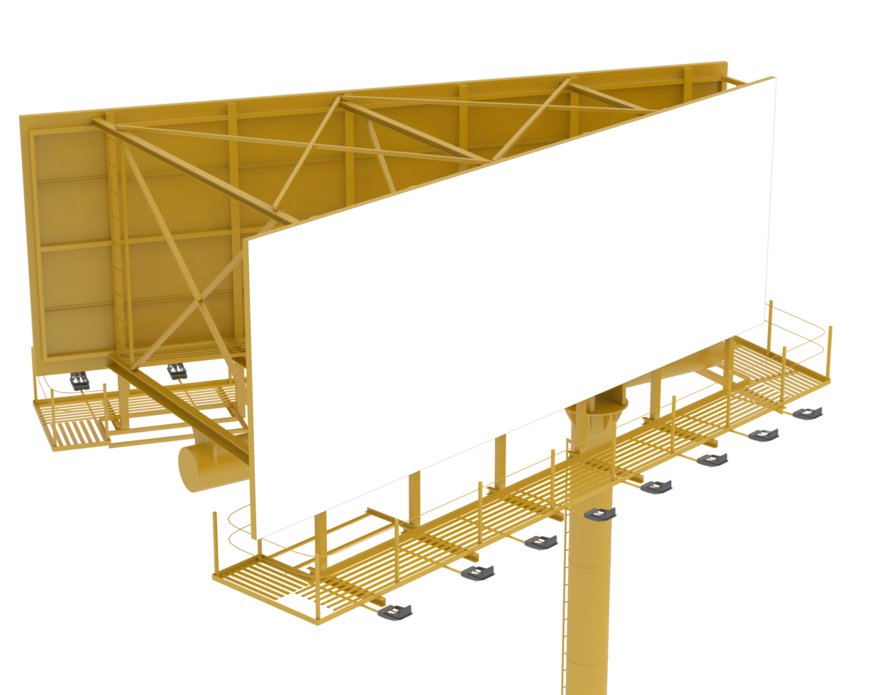 Billboard isolated on background. 3d rendering - illustration png