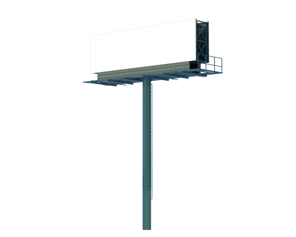 Billboard isolated on background. 3d rendering - illustration png