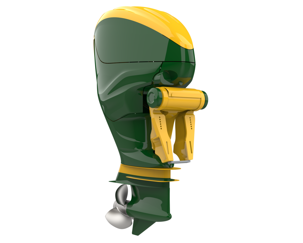 Boat engine isolated on background. 3d rendering - illustration png