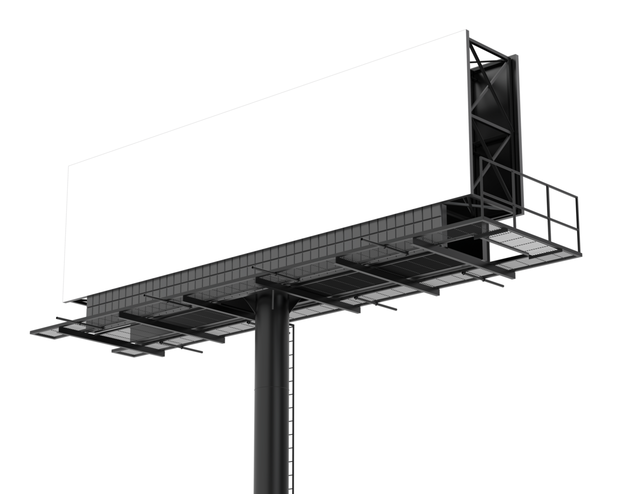 Billboard isolated on background. 3d rendering - illustration png
