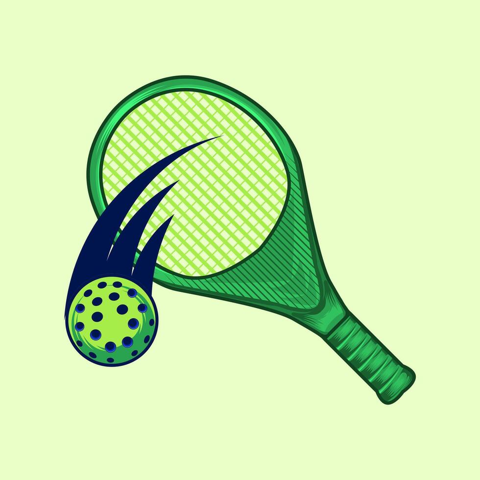 pickleball with hits effect vector illustration