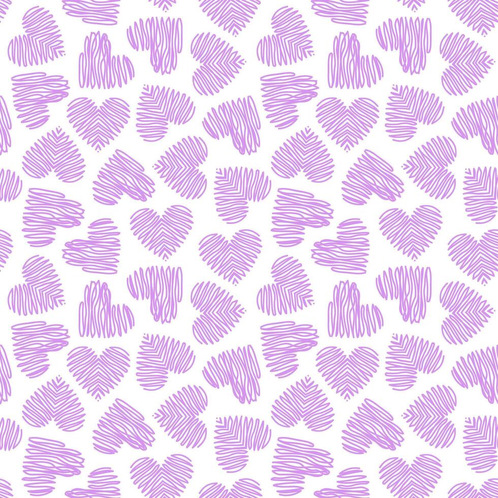 Heart seamless pattern. Modern vector flat illustration in tender colors.