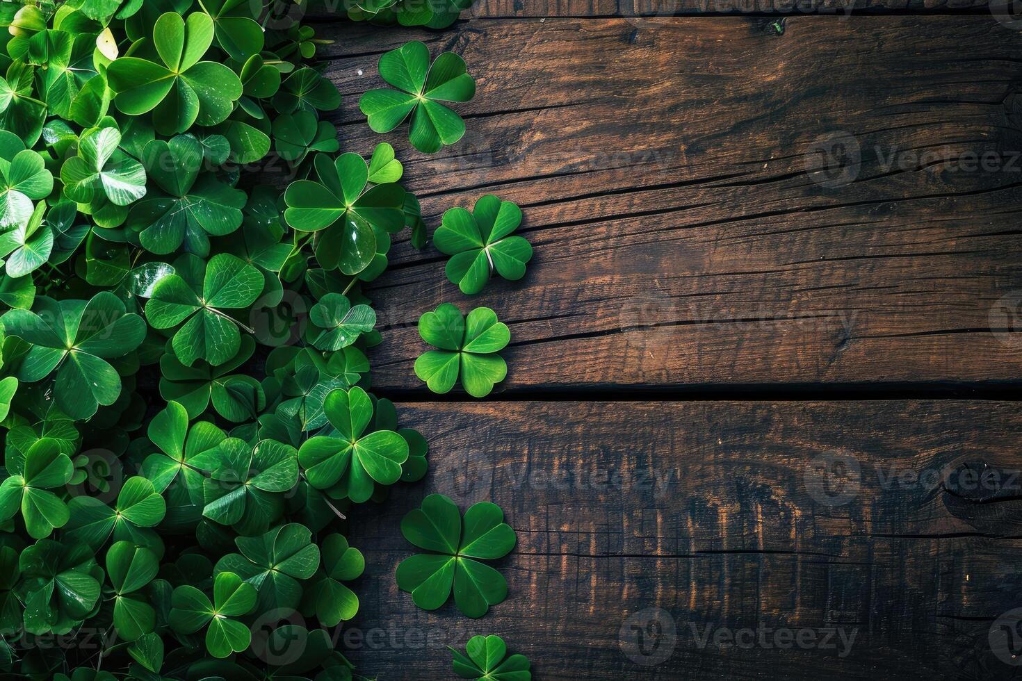 ai generado S t. patrick's día celebracion antecedentes, verde trébol, verde regalo foto