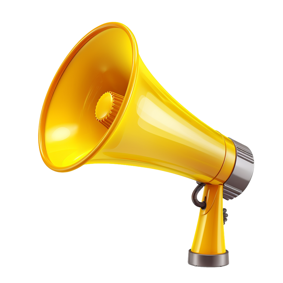 AI generated Megaphone icon png isolated on transparent background