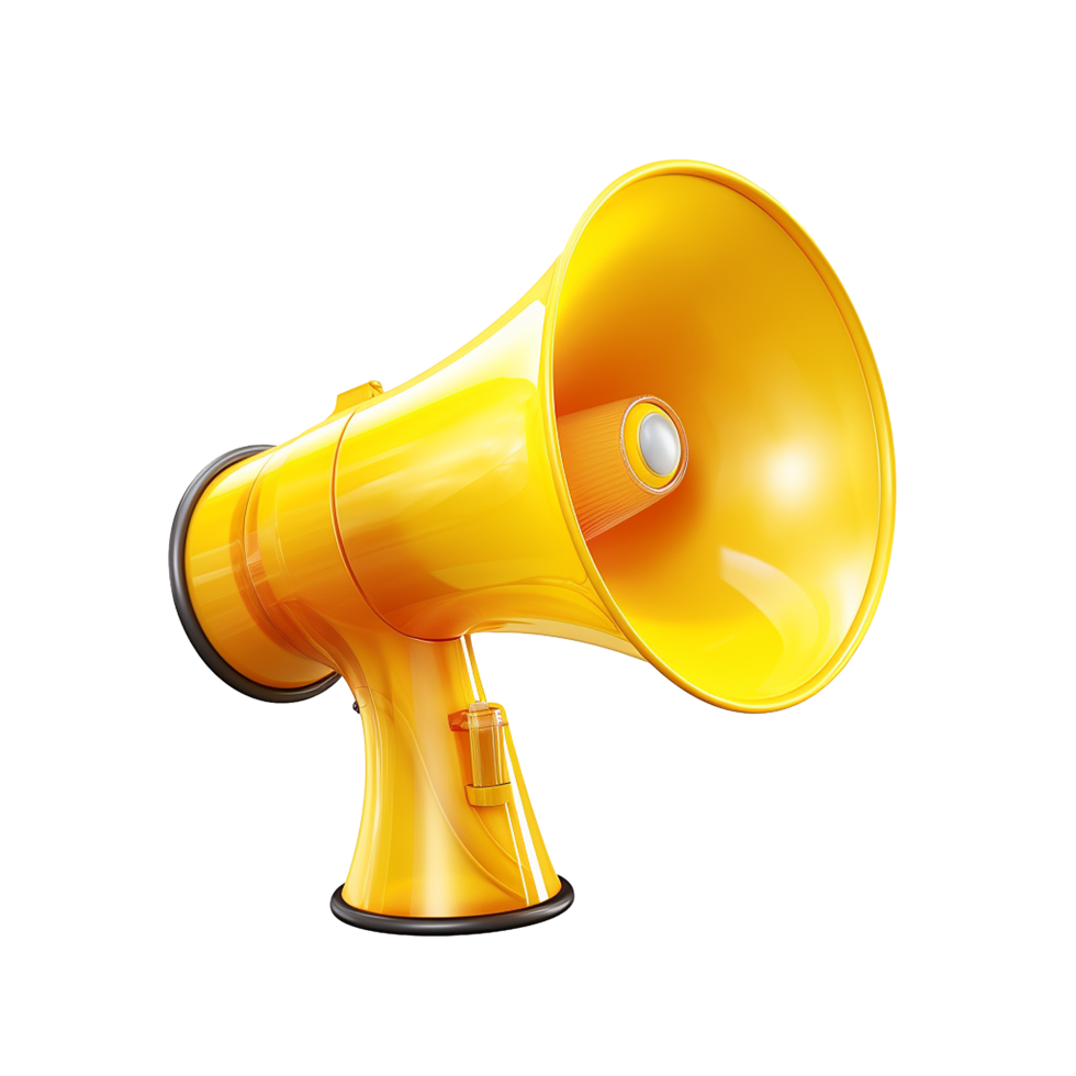 AI generated Megaphone icon png isolated on transparent background