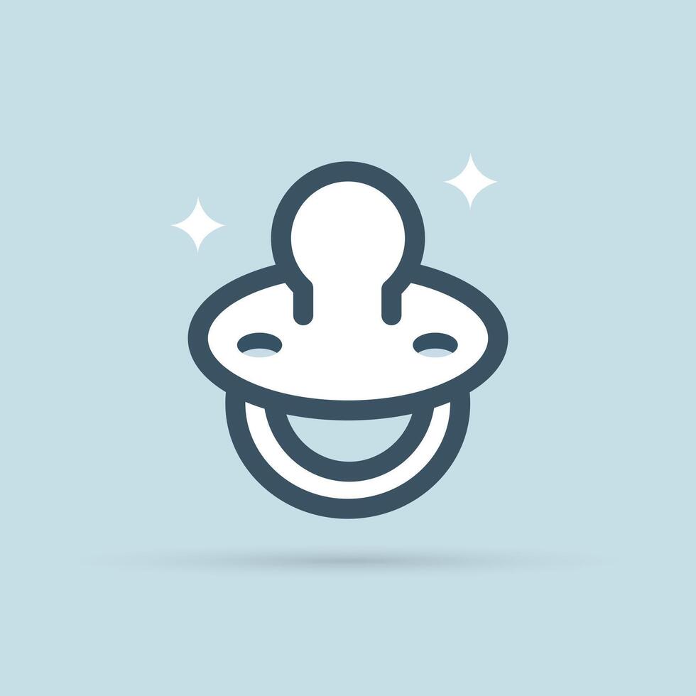 Baby pacifier icon. Vector illustration