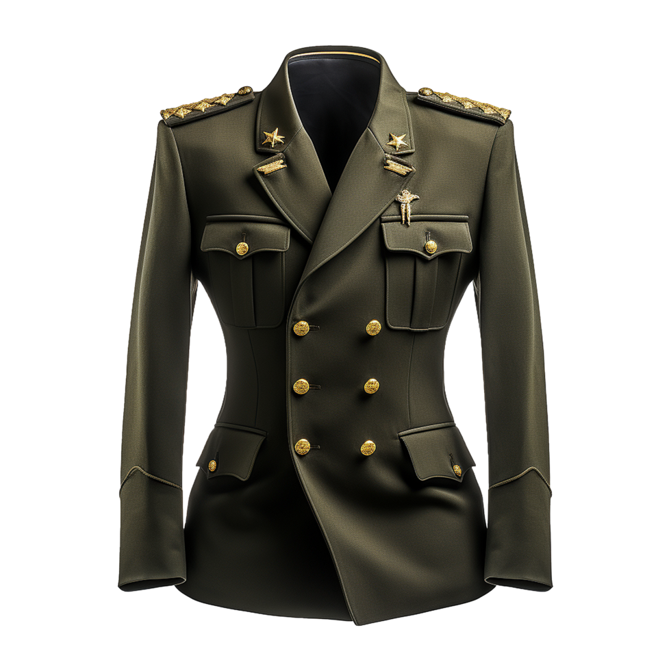 AI generated Magnificent military blazer isolated on transparent background png