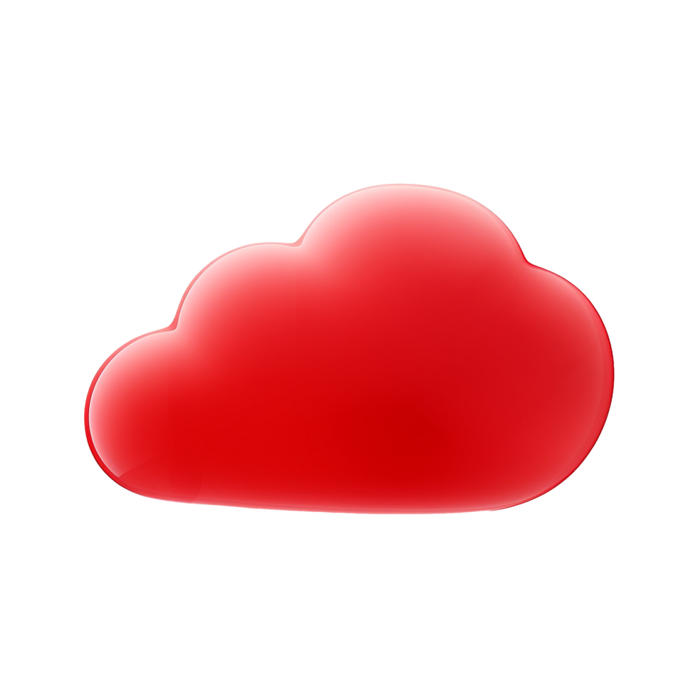 AI generated 3D red speech bubble isolated on transparent background png