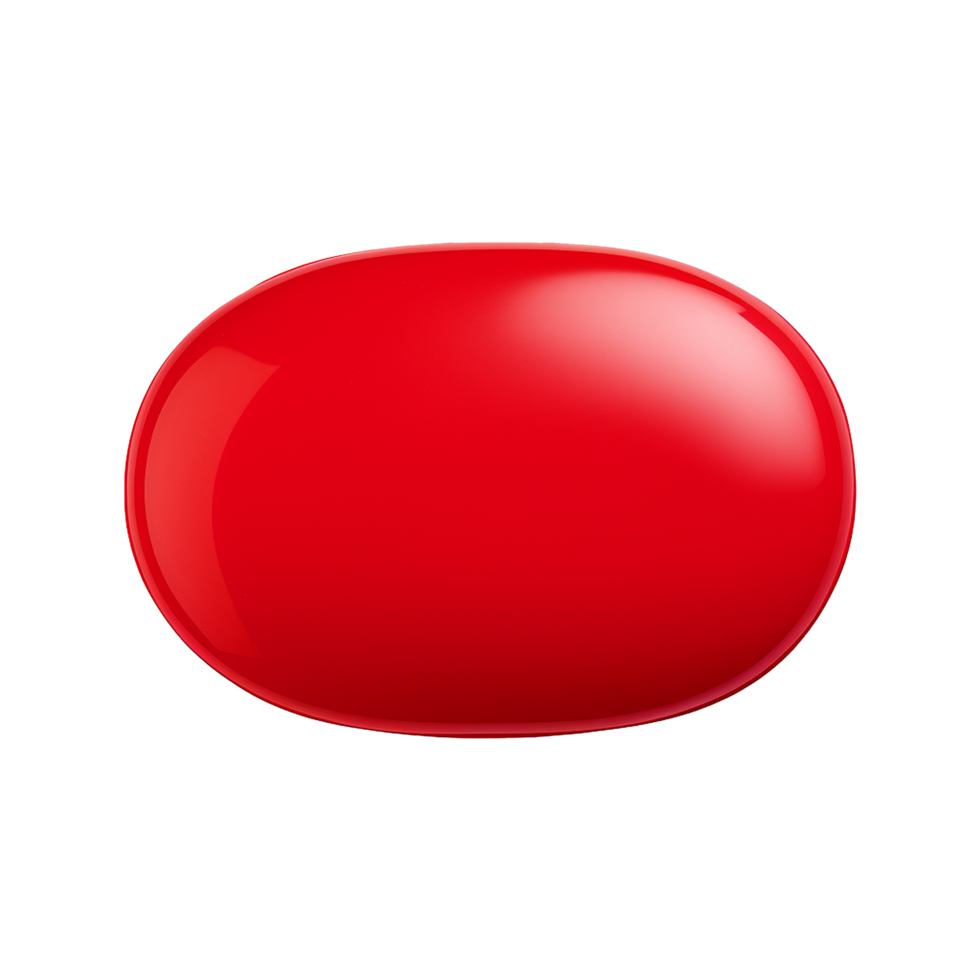 AI generated 3D red speech bubble isolated on transparent background png